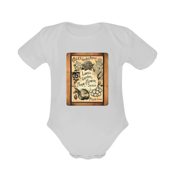 ♥ Personalized Vintage Flower Catalogue Onesie Short and Long Sleeve♥