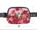 Personalized Roses Cross your Heart Belt Bag