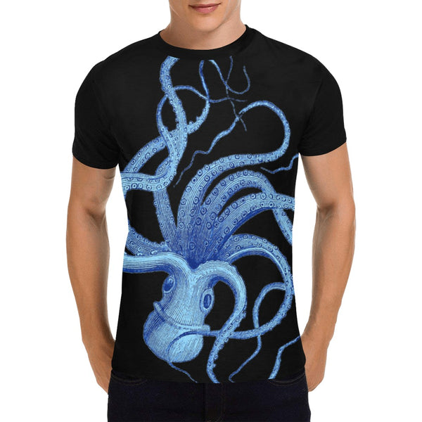 Blue Octopus Swimming T-Shirts