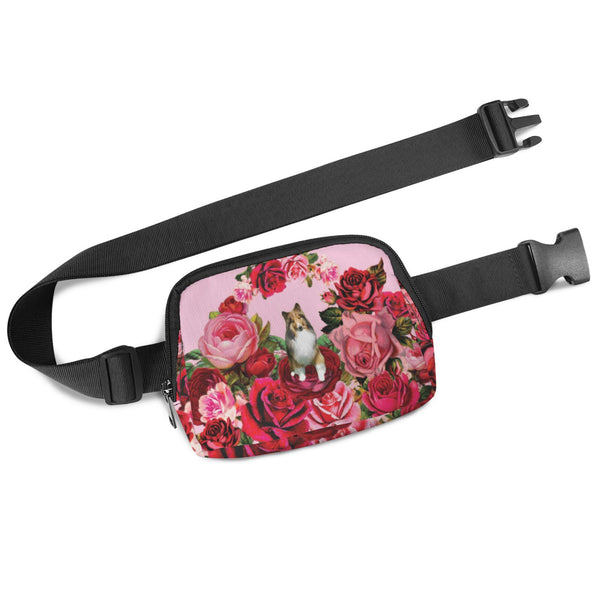 Personalized Roses Cross your Heart Belt Bag