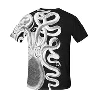 White Octopus Peaking T-Shirts