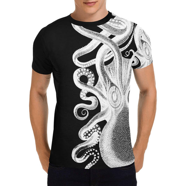 White Octopus Peaking T-Shirts