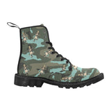 Alice in Wonderland Camouflage Combat Boots Women's Shoes
