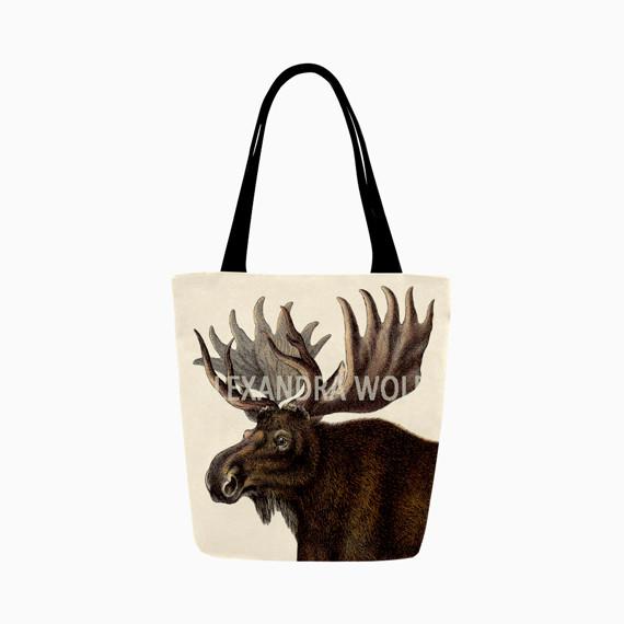 Moose Portrait Tote Bag