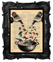 Ingredients for a Better World Antique Book Page Art Print