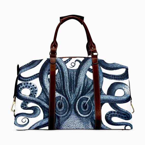 Navy Blue Octopus Luggage