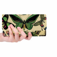 Lunar Moth and Butterflies Trifold Women's Wallets