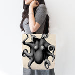 Gray Octopus Tote Bag