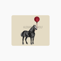 Horse with Red Balloon Mouse Pad