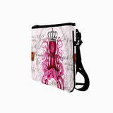 Pink Octopus Princess Crossbody Bags