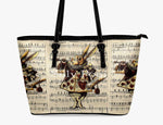 Alice in Wonderland The White Rabbit against an Antique Music Page Purse