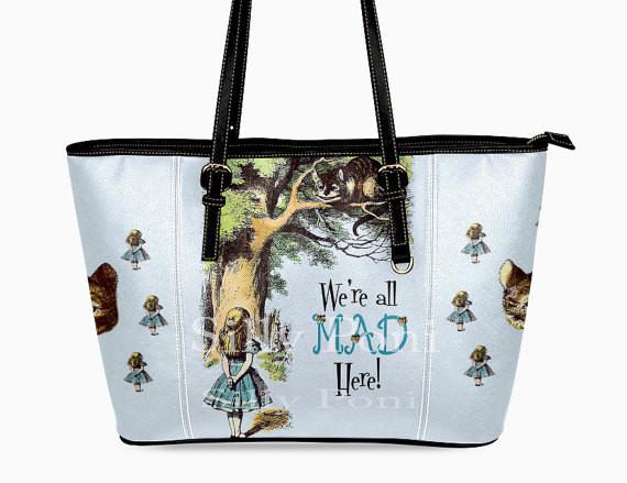 Alice in wonderland bag, Alice in wonderland shoulder bag, A