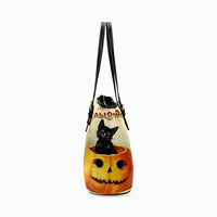 Halloween Black Cat Pumpkin Purse