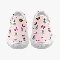 Alice in Wonderland Butterflies Slip On Canvas Women's Shoes