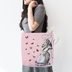 Alice in Wonderland Alice with Butterflies Tote Bage