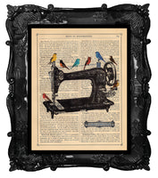 A Singers Sewing Machine Antique Book Page Art Print